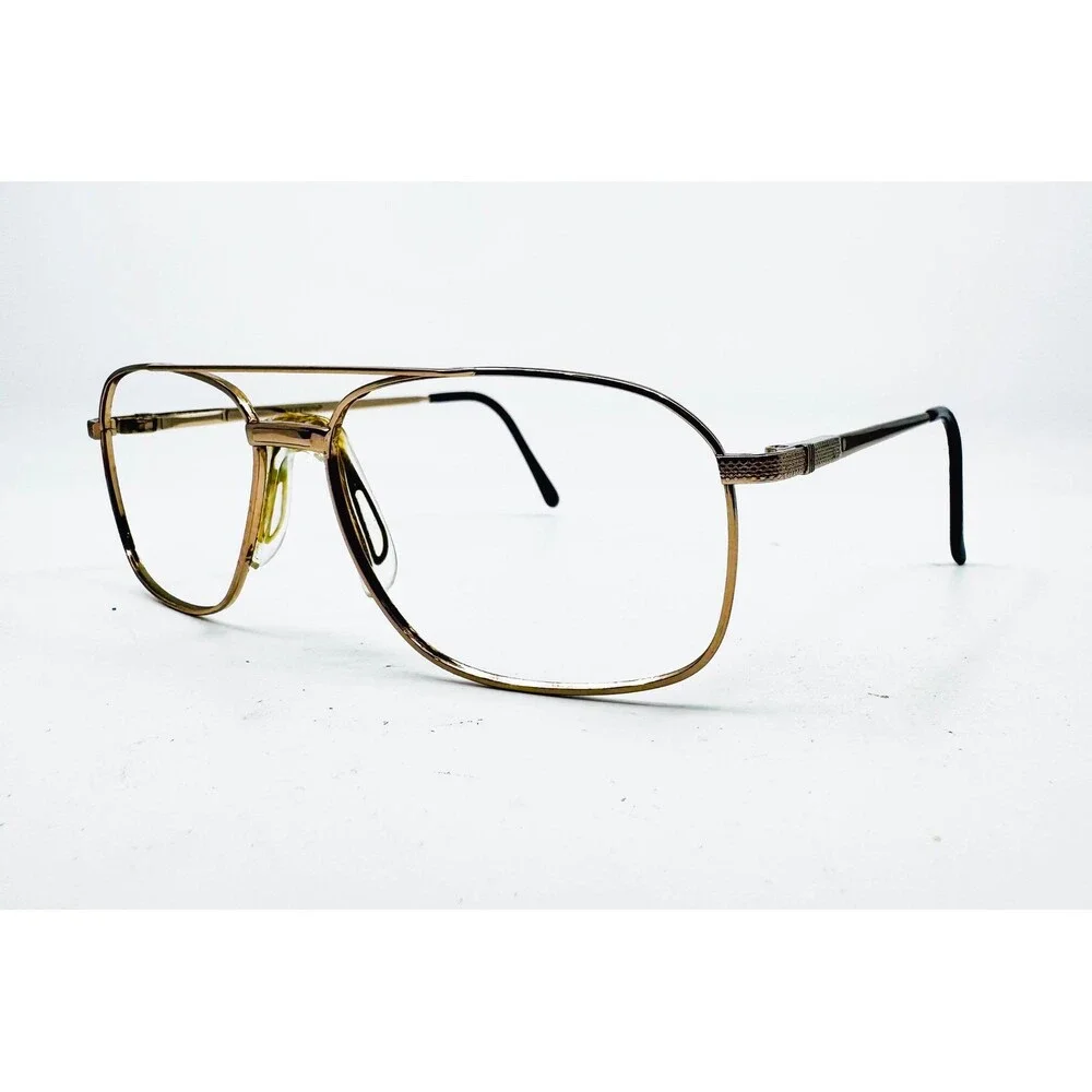 Stetson Eyeglasses Mens Gold Aviator Double Bridge Full Rim 140 39504